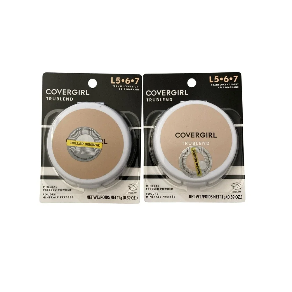 Covergirl Trublend Mineral Pressed Powder Translucent Light L 5 6 7 Shade 2 Pack